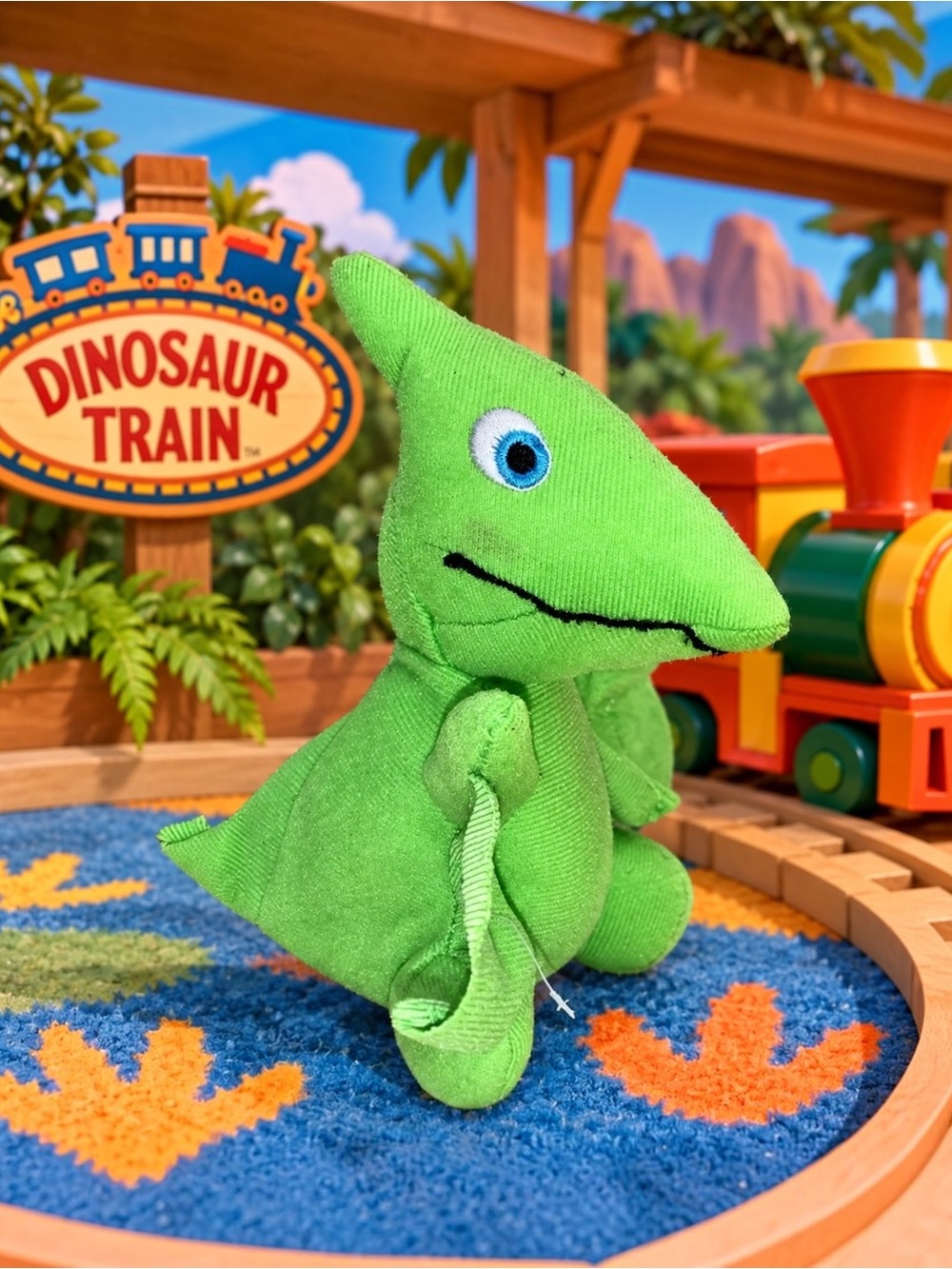 Dinosaur Train Tiny Pteranodon Plush 7” Green Jim Henson Company PBS Kids
